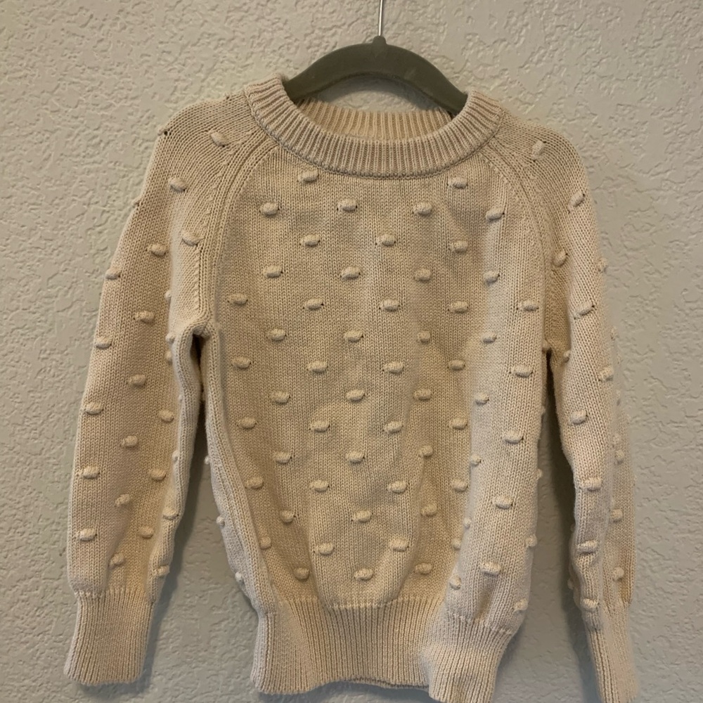 Cream Textured Toddler Sweater